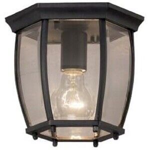 Portfolio Flushmount Ceiling Fixture #0338579 Matte Black Finish New Boxed